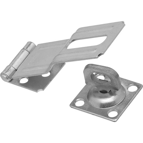 Zinc-Plated Aluminum/Steel Swivel Staple Safety Hasp - 4-1/2 in