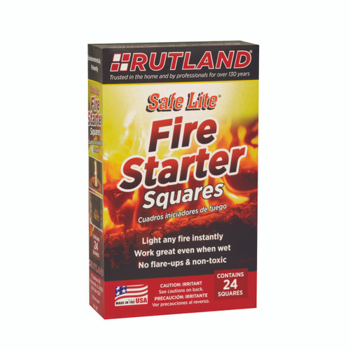 Rutland Safe Lite Wood Fire Starter - 24 pk