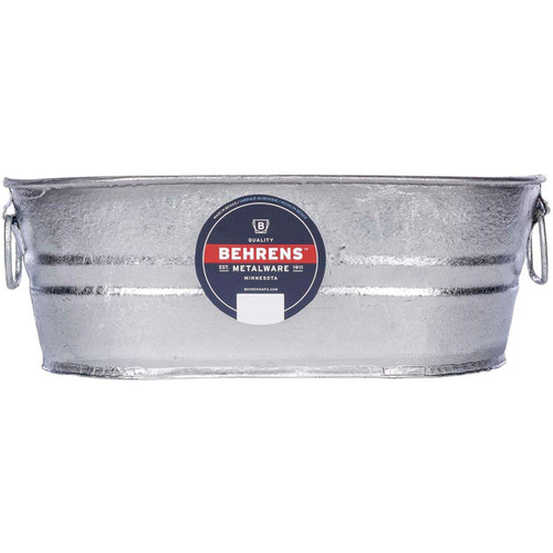 Galvanized Steel Oval Tub - 2 gal