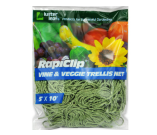 Rapiclip Vine and Veggie Green Trellis Netting - 5' x 10'