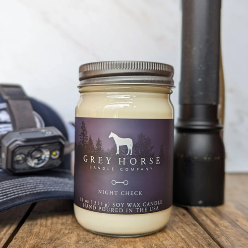 Grey Horse Night Check Soy Candle