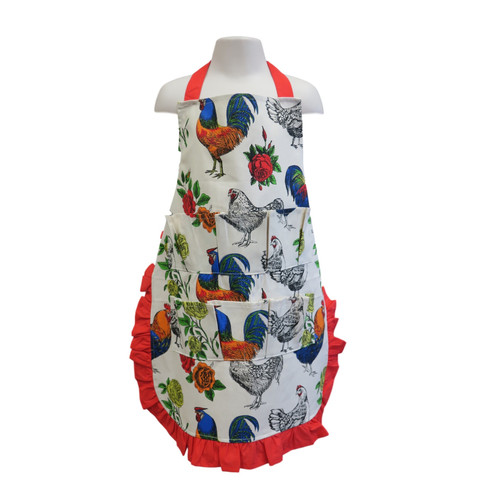 Kids Full Body Egg Collecting Apron - Red Rooster