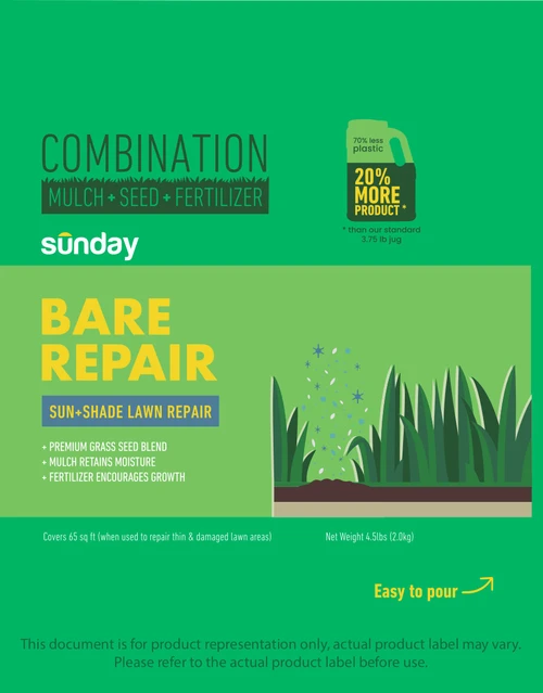 Sunday® Bare Repair Sun & Shade Lawn Repair