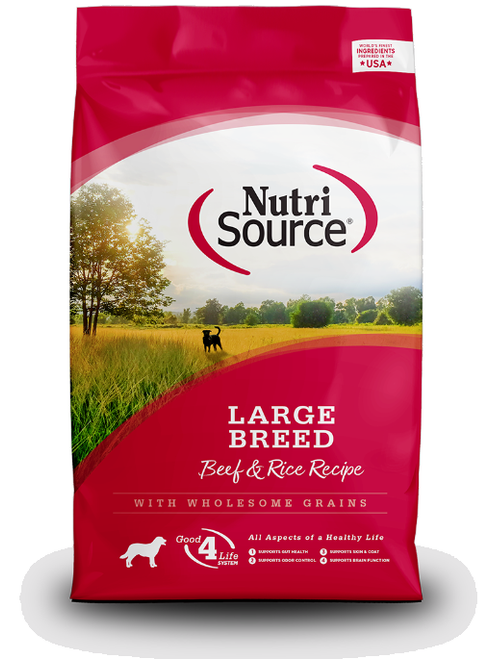 NutriSource® Large Breed Beef & Rice Recipe Dry Dog Food