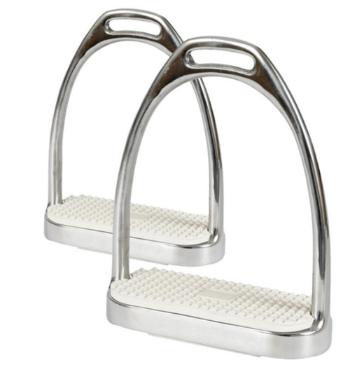 Stainless Steel Fillis Stirrups with White Pads