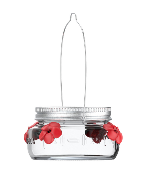 Mini Mason Jar Hummingbird Feeder
