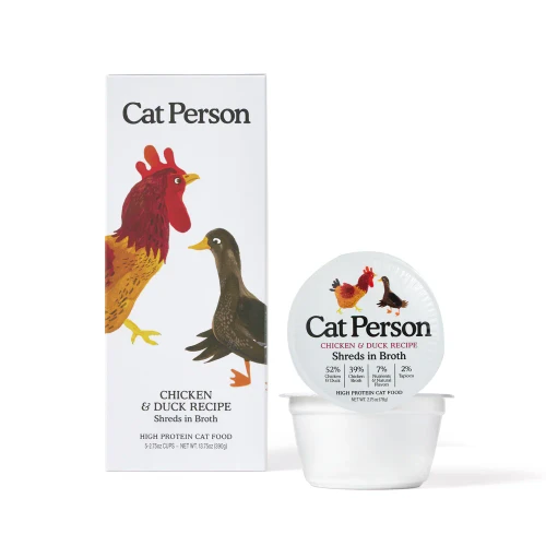 Cat Person® Chicken & Duck Shreds in Broth