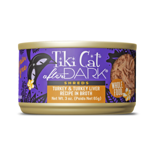 Tiki Cat® After Dark® Shreds Turkey & Turkey Liver Recipe in Broth