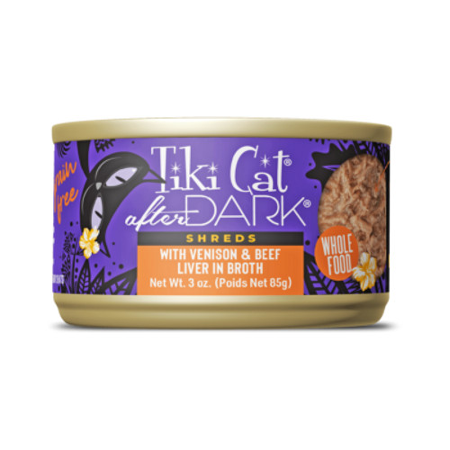 Tiki Cat® After Dark® Shreds With Venison & Beef Liver Recipe in Broth