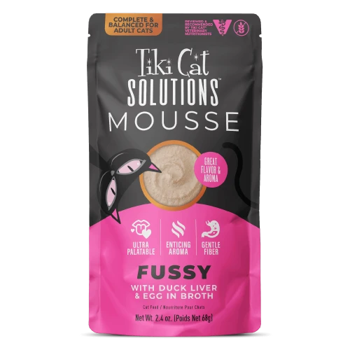 Tiki Cat® Solutions™ Fussy Mousse With Duck Liver & Egg Recipe in Broth