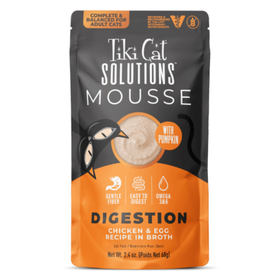 Tiki Cat® Solutions™ Digestion Mousse Chicken & Egg Recipe in Broth