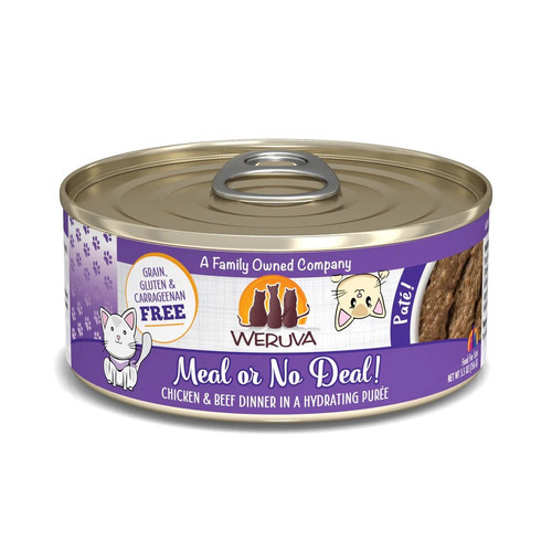 Weruva Cat Paté Meal or No Deal! Chicken & Beef Dinner in a Hydrating Purée