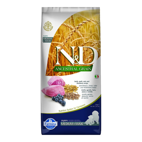 N&D Ancestral Grain Canine Lamb & Blueberry Puppy Medium & Maxi