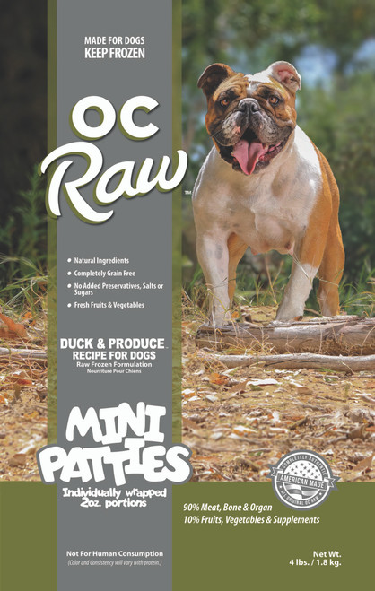 OC Raw Mini Patties Duck & Produce