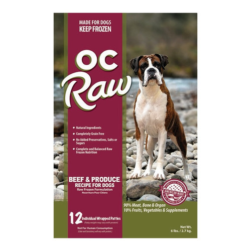 OC Raw® Beef & Produce Patties Frozen Dog Food