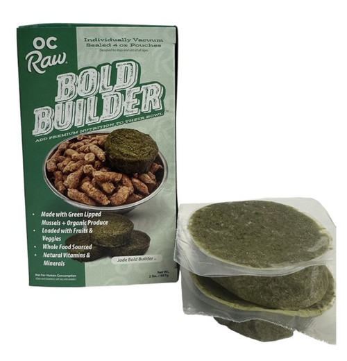 OC Raw Dog & Cat Frozen Bold Builders Jade Green Lipped Mussel & Produce