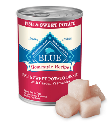 BLUE Homestyle Recipe Fish & Sweet Potato Dinner with Garden Vegetables