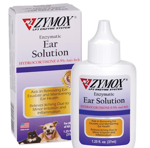 Zymox Ear Solution with .5% Hydrocortisone