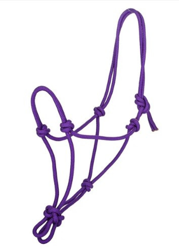 Classic Cowboy Rope Halter in Purple