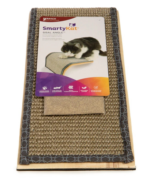 SmartyKat Sisal Angle Ramp Cat Scratcher with Catnip
