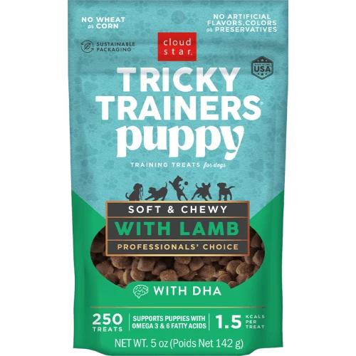 Cloud Star Tricky Trainers Puppy Mini Soft & Chewy with Lamb