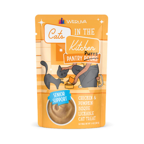 Weruva Cats in the Kitchen Pantry Pours Chicken & Pumpkin Bisque with Senior Support Lickable Cat Treat