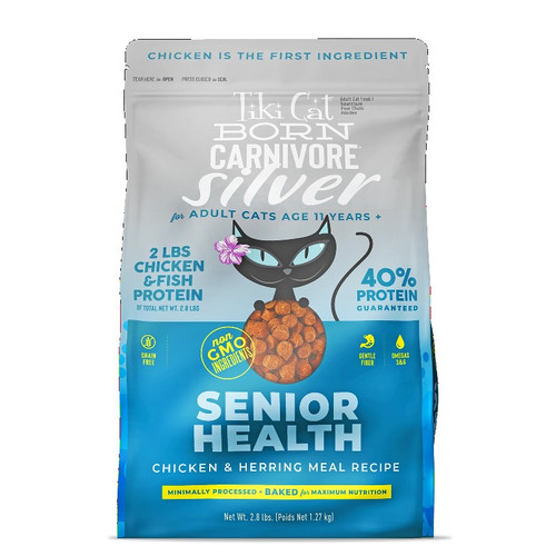 Tiki Cat™ Born Carnivore™ Silver Senior Health: Chicken & Herring Meal Recipe
