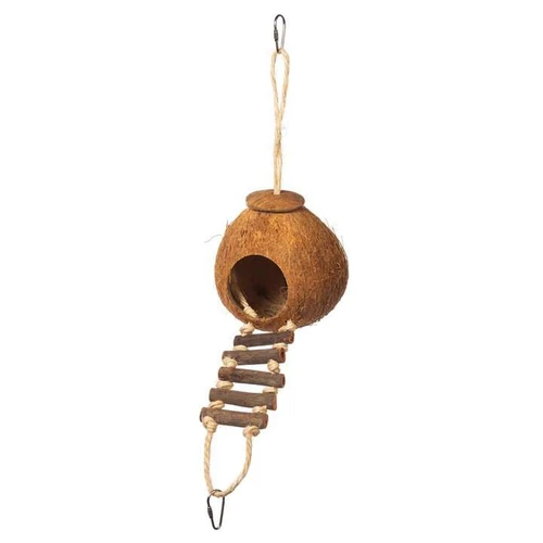 Naturals Coco Hideaway with Ladder Bird Toy