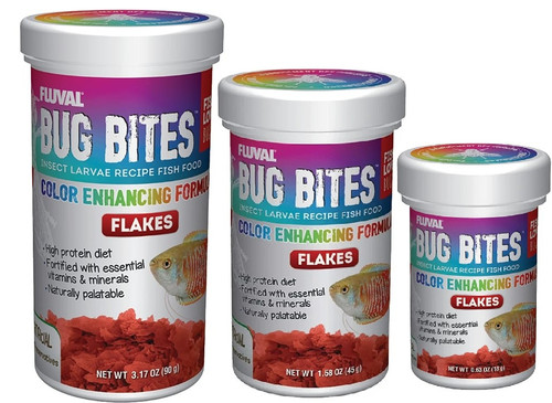 Fluval Bug Bites Color Enhancing Flakes