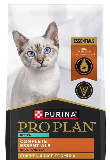 Purina Pro Plan Kitten Complete Essentials Chicken & Rice Formula Dry Cat Food