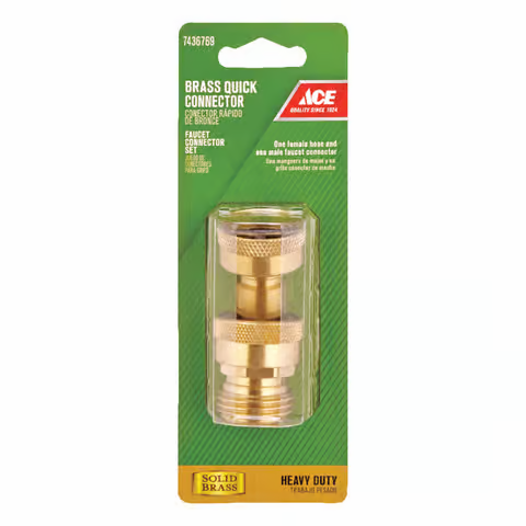 Ace 3/4 in Brass Threaded Male/Female Quick Connector Faucet Set