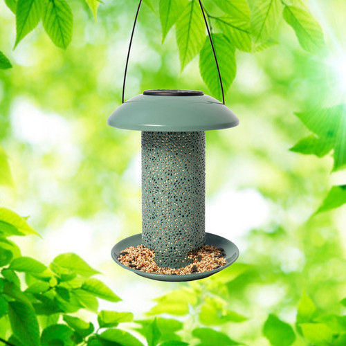North States Nature's Yard Sage Solar Lantern BirdFeeder