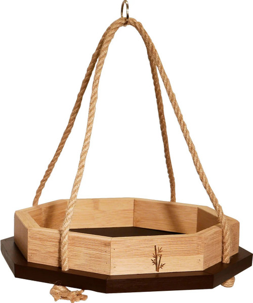 Contemporary Bamboo Octagon Platform Bird Feeder