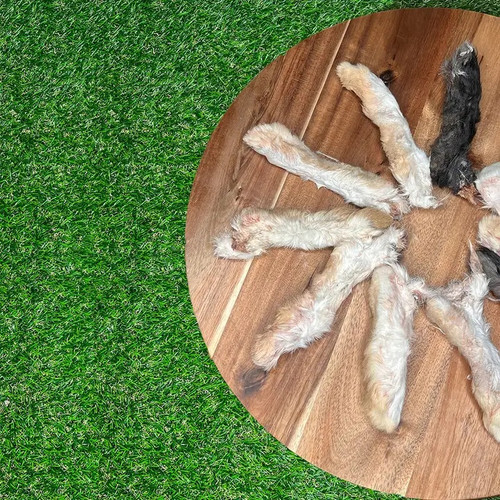 FUREVER FIERCE Dehydrated Rabbit Feet Dog Treats