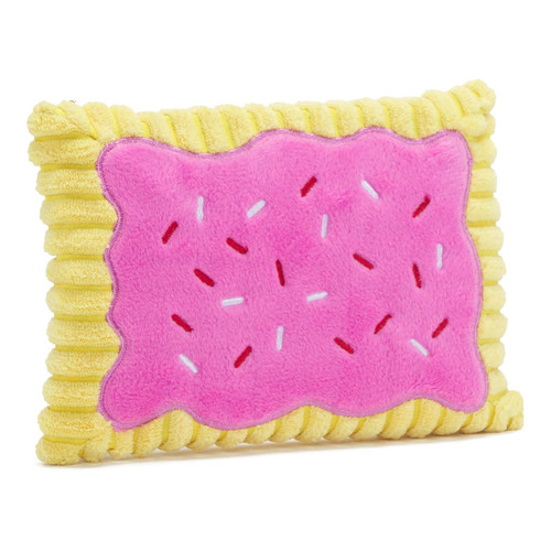 Bark Toaster Poodle Breakfast Pastry Pink Plush Dog Toy