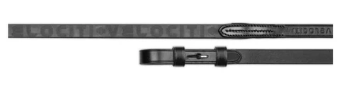 Lusso Rubberized Web Reins-Black