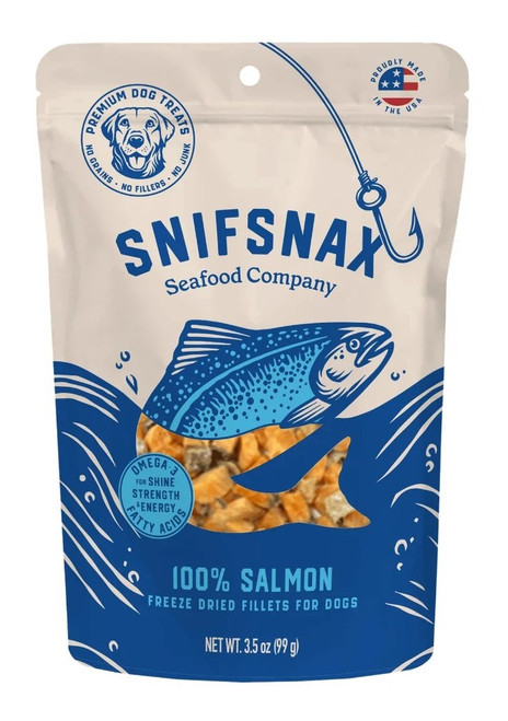 SnifSnax 100% Salmon Freeze-Dried Fillets for Dogs