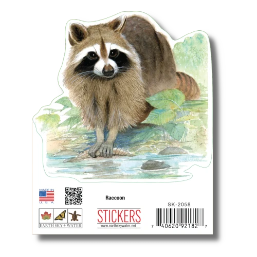 Earth Sky + Water Stickers - Raccoon