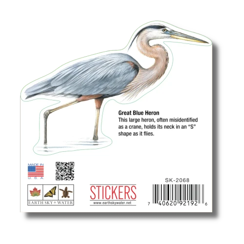 Earth Sky + Water Stickers - Great Blue Heron II