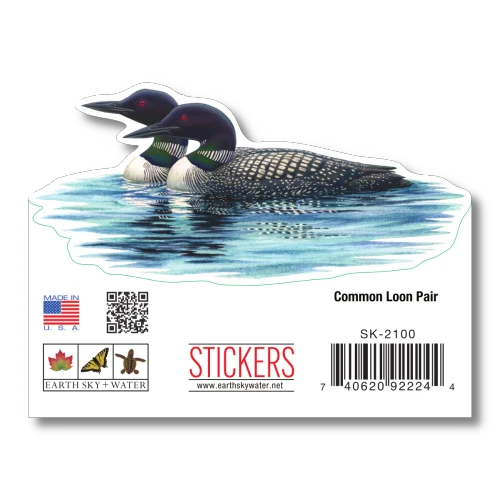 Earth Sky + Water Stickers - Common Loon Pair