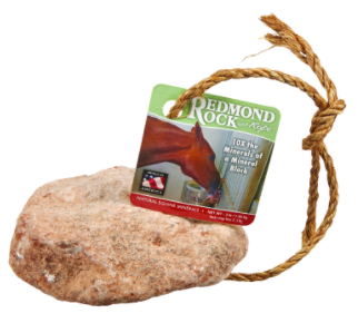Redmond Rock® on a Rope Salt Mineral Lick For Horse
