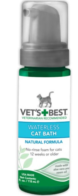 Veterinarian's Best Waterless Cat Bath- 4 oz