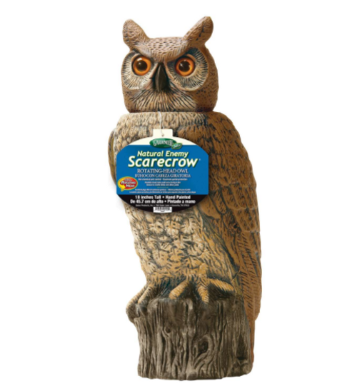 Dalen Scarecrow Rotating-Head Owl Animal Repellent Decoy For All Pests