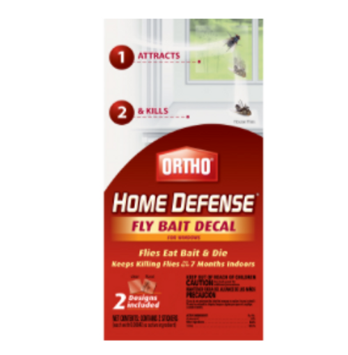 Ortho Home Defense Fly Bait Decal For Windows - 2 pk
