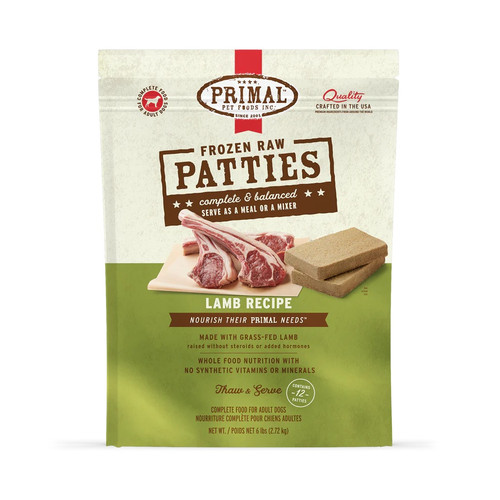 Primal® Canine Raw Frozen Patties Lamb Formula