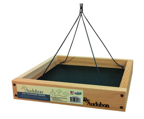Audubon 3 in 1 Wild Bird Cedar/Screen Platform Bird Feeder 1 ports - 3 lb