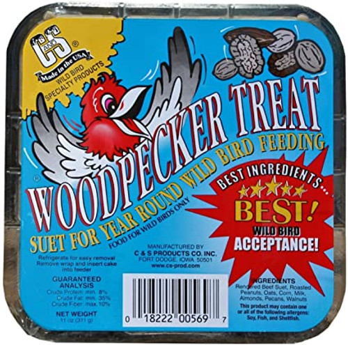 C&S Woodpecker Treat Suet Cake - 11 oz