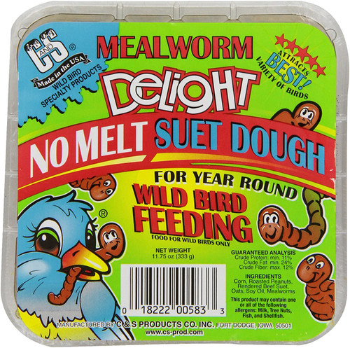 C&S Mealworm Delight Suet Cake - 11 oz