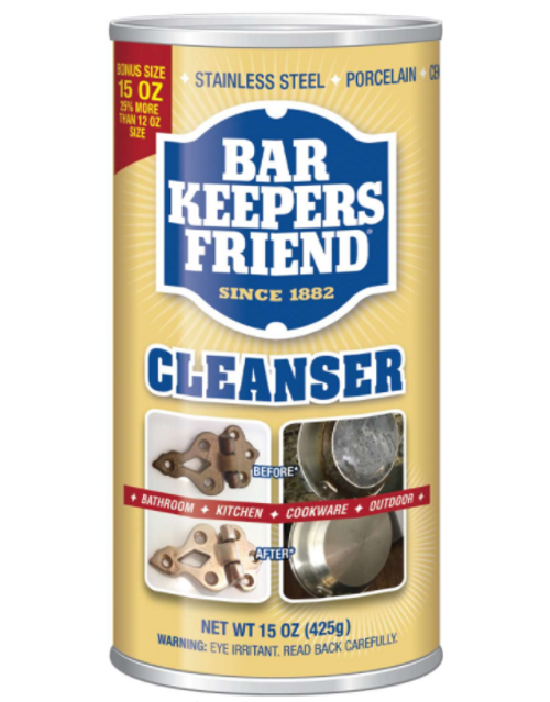 Bar Keepers Friend No Scent Stainless Steel Cleaner & Polish Powder - 15 oz