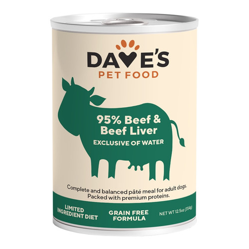 Dave’s 95% Premium Meats™ Beef & Beef Liver For Dogs
